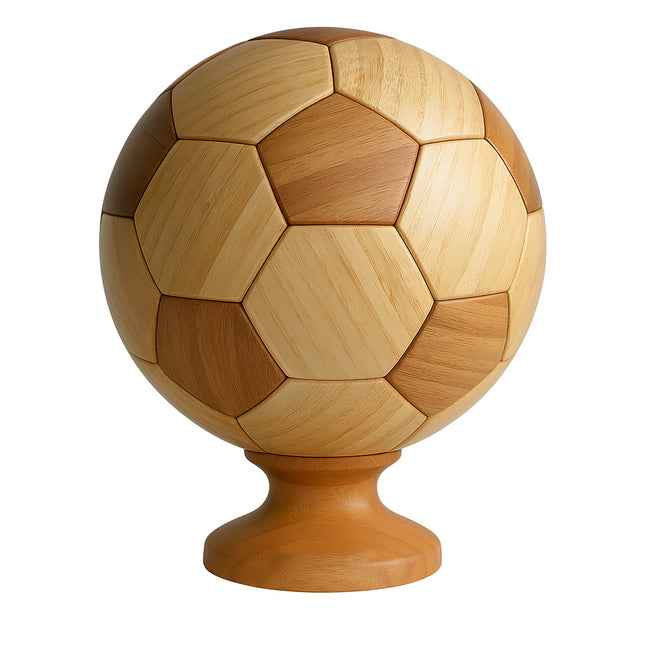 Miss-u-Alr Wooden Soccer Ball Bamboo Pet Urn for Ashes