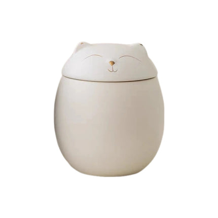 Miss-u-Alr Smiling Kitty Ceramic Pet Urn