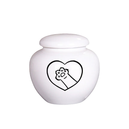 Miss-u-Alr White Ceramic Pet Urn for Ashes