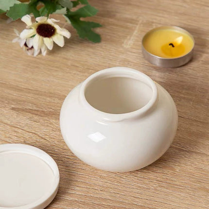 Miss-u-Alr White Ceramic Pet Urn for Ashes