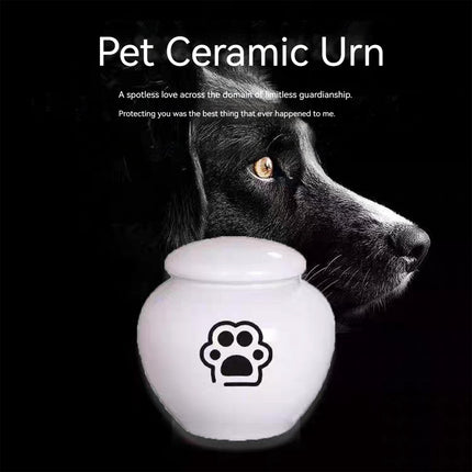 Miss-u-Alr White Ceramic Pet Urn for Ashes