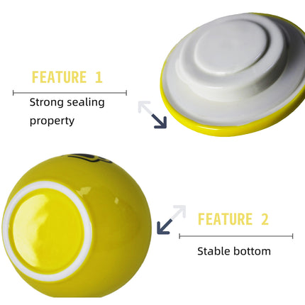 Miss-u-Alr Yellow Ceramic Pet Urn for Ashes