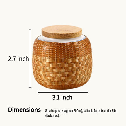 Miss-u-Alr Bamboo-Woven Surface Ceramic Pet Urn