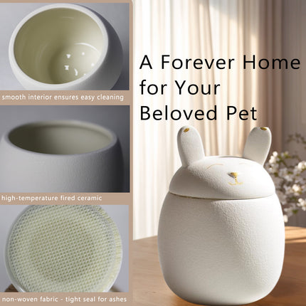 Miss-u-Alr Porcelain Bunny Pet Urn