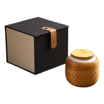 Miss-u-Alr Bamboo-Woven Surface Ceramic Pet Urn