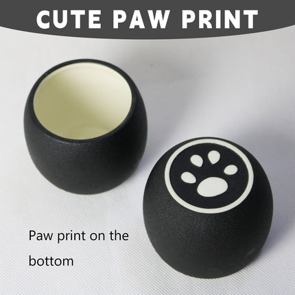 Miss-u-Alr Smiling Kitty Ceramic Black Porcelain Pet Urn