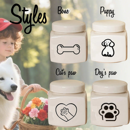 Miss-u-Alr Handmade Square Porcelain Ceramic Pet Urn