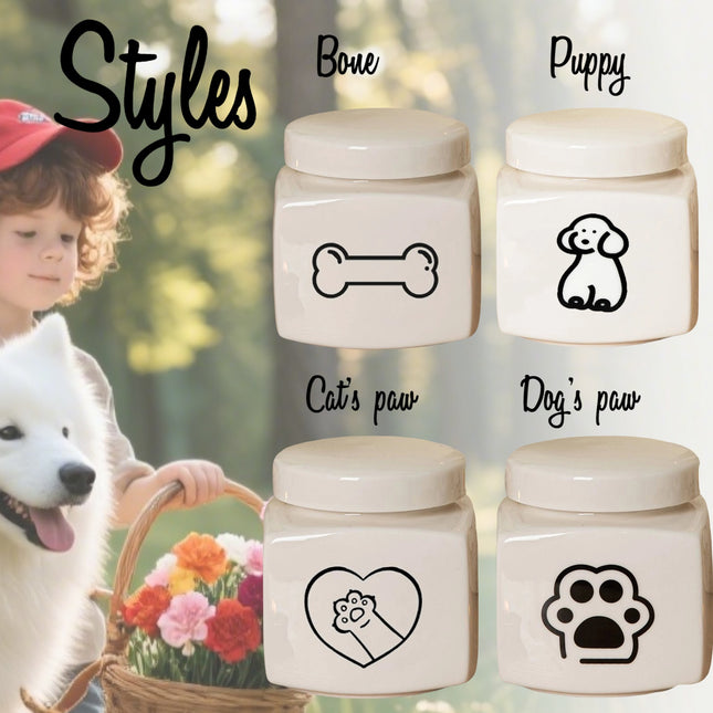 Miss-u-Alr Handmade Square Porcelain Ceramic Pet Urn
