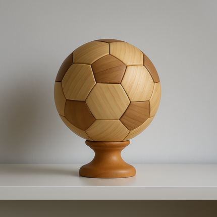 Miss-u-Alr Wooden Soccer Ball Bamboo Pet Urn for Ashes