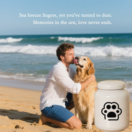 Miss-u-Alr Handmade Porcelain Ceramic Pet Urn