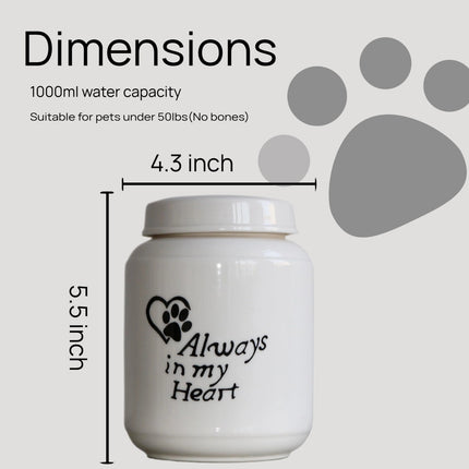 Miss-u-Alr Handmade Porcelain Pet Urn