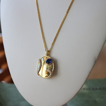 Miss-u-Alr Embrace of Blue Keepsake Necklace
