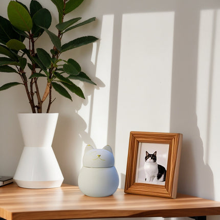 Miss-u-Alr Porcelain Smiling Kitty Pet Urn