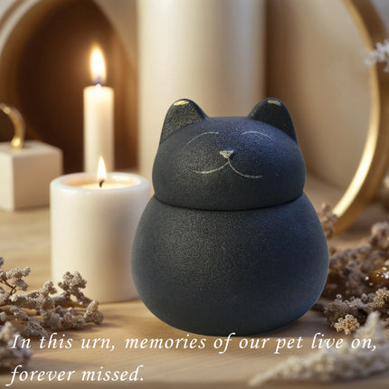 Miss-u-Alr Porcelain Smiling Kitty Pet Urn