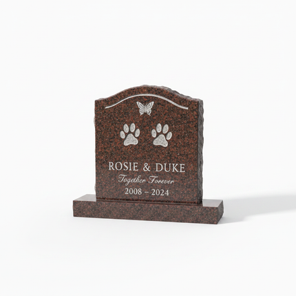 Personalized Granite Pet Memorial Headstone | Custom Engraved Dog & Cat Grave Marker